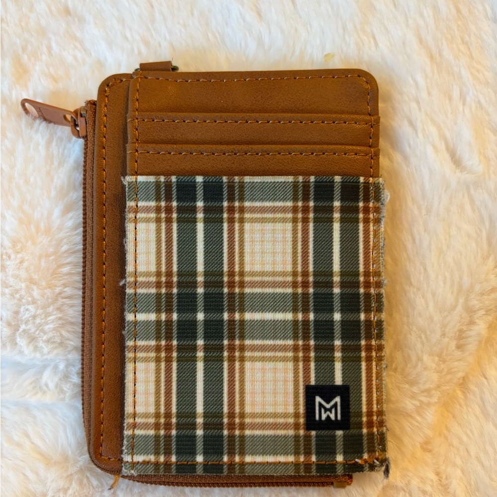 Brown and Green Plaid Card Holder